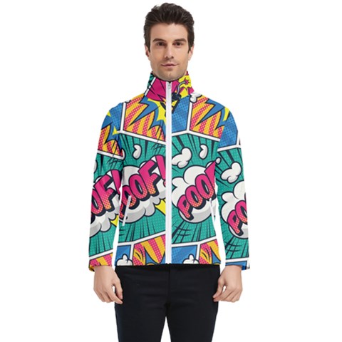 Comic Colorful Seamless Pattern Men s Bomber Jacket by Wegoenart