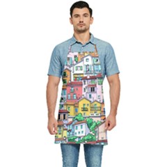 Menton Old Town France Kitchen Apron by Wegoenart