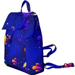 Artistic Space Planet Buckle Everyday Backpack by danenraven