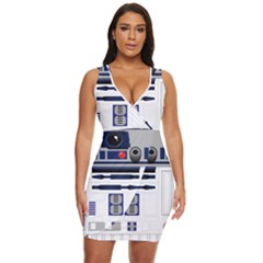 Robot R2d2 R2 D2 Pattern Draped Bodycon Dress by Jancukart