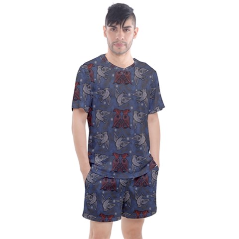 Armenian Ornaments Men s Mesh Tee And Shorts Set by Gohar