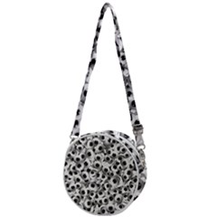 Eyes Drawing Motif Random Pattern Crossbody Circle Bag by dflcprintsclothing