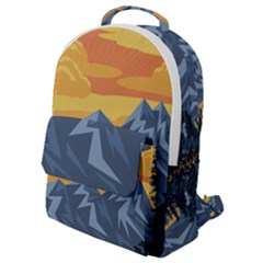 Illustration Landscape Nature Flap Pocket Backpack (small) by Wegoenart