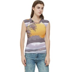 Illustration Background Landscape Women s Raglan Cap Sleeve Tee by Wegoenart