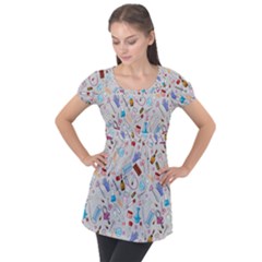 Medical Devices Puff Sleeve Tunic Top by SychEva