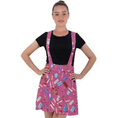 Medical Devices Velvet Suspender Skater Skirt by SychEva