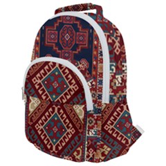 Armenian Old Carpet  Rounded Multi Pocket Backpack by Gohar