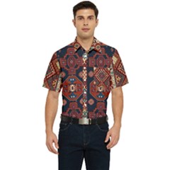 Armenian Old Carpet  Men s Short Sleeve Pocket Shirt  by Gohar