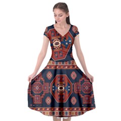 Armenian Carpet Cap Sleeve Wrap Front Dress by Gohar