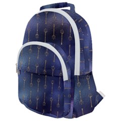 Trident On Blue Ocean  Rounded Multi Pocket Backpack by ConteMonfrey