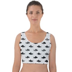 Cute Small Sharks   Velvet Crop Top by ConteMonfrey