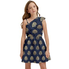 Cute Sea Shells  Kids  One Shoulder Party Dress by ConteMonfrey