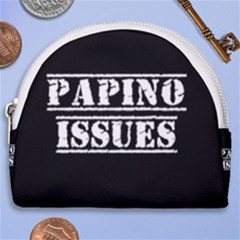 Papino Issues - Italian Humor Horseshoe Style Canvas Pouch by ConteMonfrey