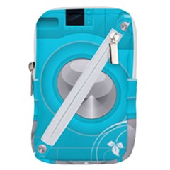 Blue Washing Machine, Electronics Belt Pouch Bag (large) by Jancukart