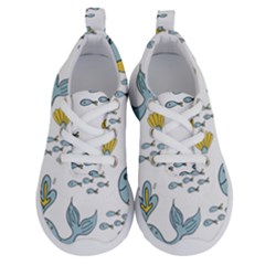 Cartoon Whale Seamless Background Pattern Running Shoes by Jancukart