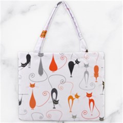 Cartoon Cat Seamless Pattern Graphic Mini Tote Bag by Jancukart