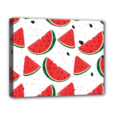 Watermelon Seamless Pattern Deluxe Canvas 20  X 16  (stretched) by Jancukart