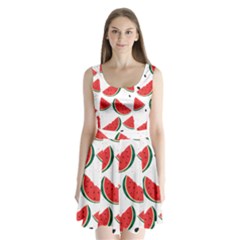 Watermelon Seamless Pattern Split Back Mini Dress  by Jancukart