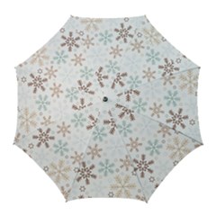 Christmas Background With Snowflake And Star Seamless Pattern Golf Umbrellas by Jancukart