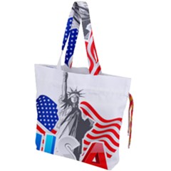 New York City Holiday United States Usa Drawstring Tote Bag by Jancukart