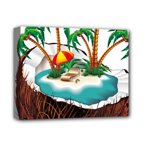 Coconut And Holiday Beach Food Deluxe Canvas 14  X 11  (stretched) by Jancukart