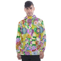 Illustration-pattern-abstract Men s Front Pocket Pullover Windbreaker by Pakrebo