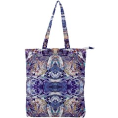 Amethyst Repeats Double Zip Up Tote Bag by kaleidomarblingart