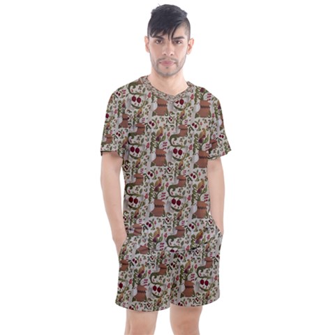 Architecture Ornaments Men s Mesh Tee And Shorts Set by Gohar