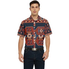 Armenian Carpet Men s Short Sleeve Pocket Shirt  by Gohar