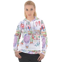 Easter Village  Women s Overhead Hoodie by ConteMonfrey