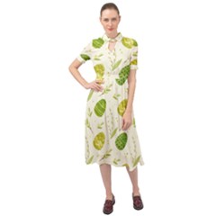 Easter Green Eggs  Keyhole Neckline Chiffon Dress by ConteMonfrey