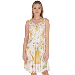 Easter Garden   Knee Length Skater Dress With Pockets by ConteMonfrey