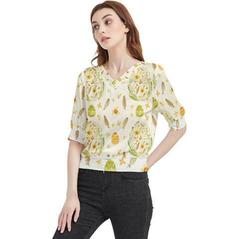 Easter Egg Quarter Sleeve Blouse by ConteMonfrey