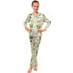 Easter Eggs   Kid s Satin Long Sleeve Pajamas Set by ConteMonfrey