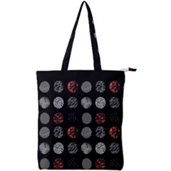 Black And Multicolored Polka Dot Wallpaper Artwork Digital Art Double Zip Up Tote Bag by danenraven