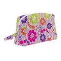 Multicolored Floral Wallpaper Pattern Background Texture Surface Wristlet Pouch Bag (Medium) View1