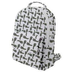 Cute Worm Sketchy Drawing Motif Pattern Flap Pocket Backpack (small) by dflcprintsclothing