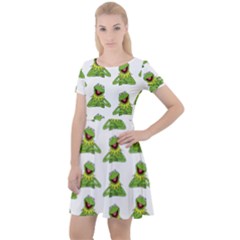 Kermit The Frog Cap Sleeve Velour Dress  by Valentinaart