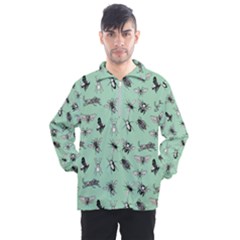 Insects Pattern Men s Half Zip Pullover by Valentinaart