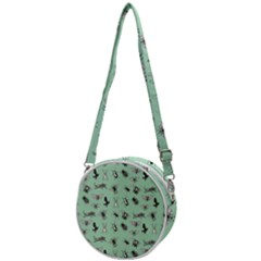 Insects Pattern Crossbody Circle Bag by Valentinaart