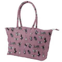 Insects Pattern Canvas Shoulder Bag by Valentinaart