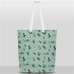 Insects Pattern Full Print Rope Handle Tote (small) by Valentinaart