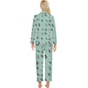 Insects pattern Womens  Long Sleeve Velvet Pocket Pajamas Set View2