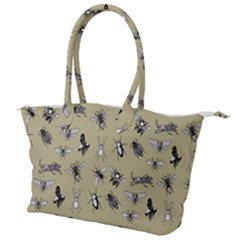 Insects Pattern Canvas Shoulder Bag by Valentinaart