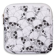 Skull Pattern Mini Square Pouch by Valentinaart