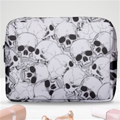 Skull Pattern Make Up Pouch (large) by Valentinaart