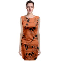 Skull Pattern Classic Sleeveless Midi Dress by Valentinaart