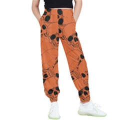 Skull Pattern Kids  Elastic Waist Pants by Valentinaart