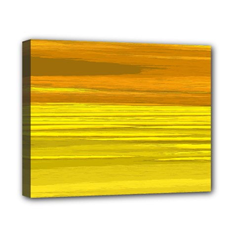 Yellow And Gold Horizontal Stripes - Abstract Art Canvas 10  X 8  (stretched) by KorokStudios