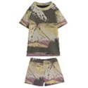 Boom Eruption Forest Mountain News Scary Volcano Kids  Swim Tee and Shorts Set View1